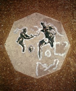 Achteckiges Bodenmosaik